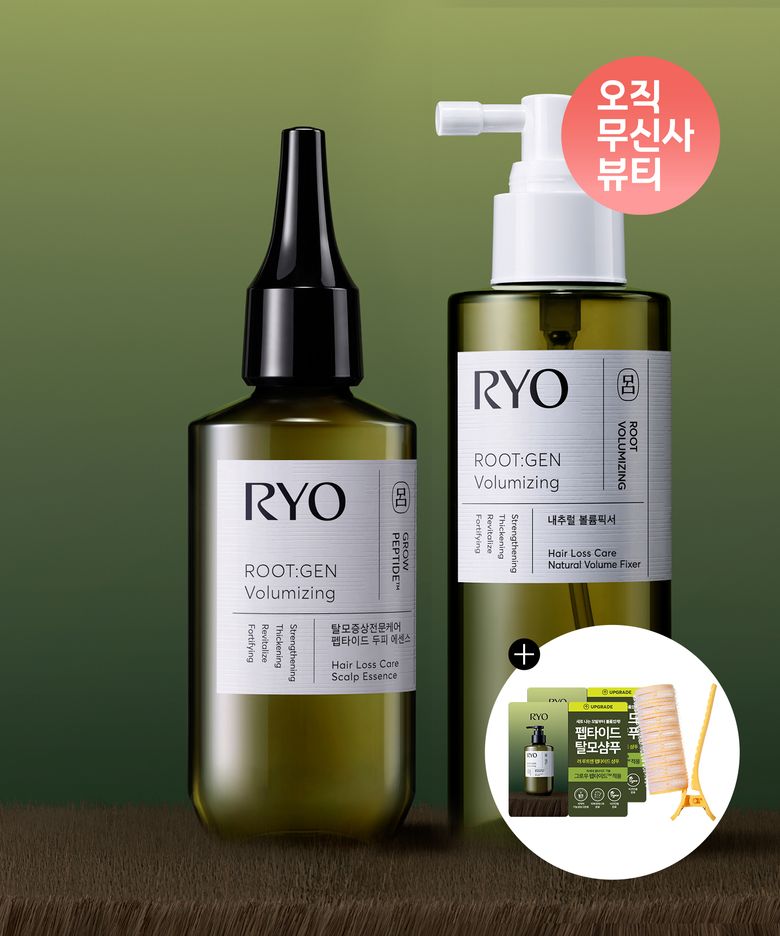 [헤어클립 증정] 루트젠 볼류마이징 내추럴 볼륨픽서 150ml+ 두피에센스 80ml SET
