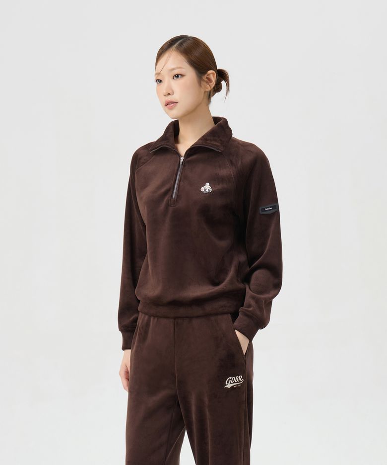 (여성) Velour Raglan Half Zip-up (SET UP) G5TAW26203BRX
