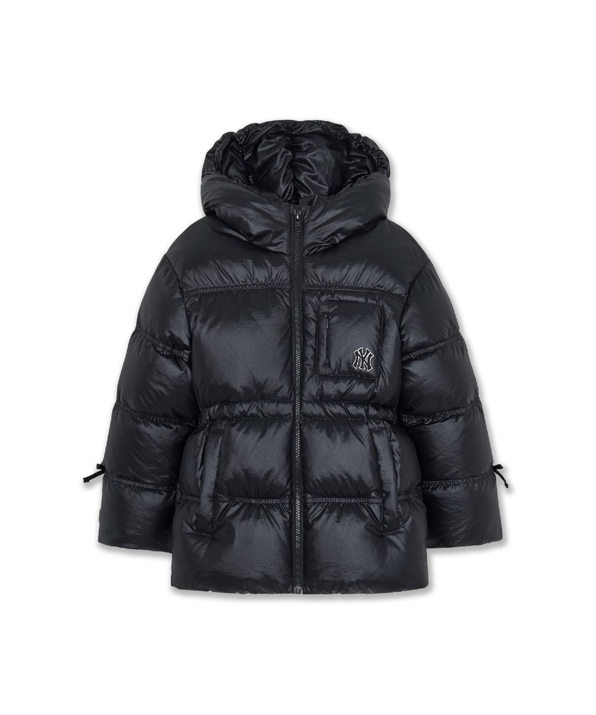 엠엘비 키즈(MLB KIDS) 스트릿 걸즈 리본포인트 유로피안덕 미드다운 NY (Black)