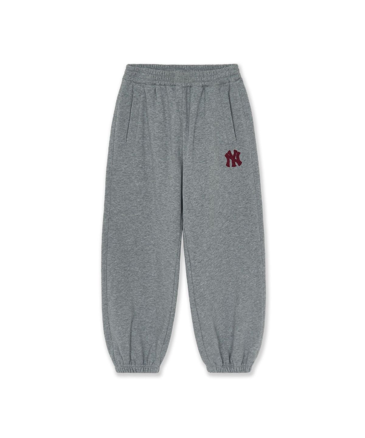 엠엘비 키즈(MLB KIDS) 스포티브 부클 스몰로고 루즈 조거 팬츠 NY (Melange Grey)