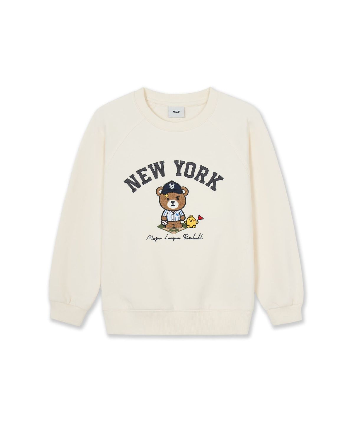 엠엘비 키즈(MLB KIDS) 스포티브 프렌즈 캐릭터 기모 맨투맨 NY (Cream)