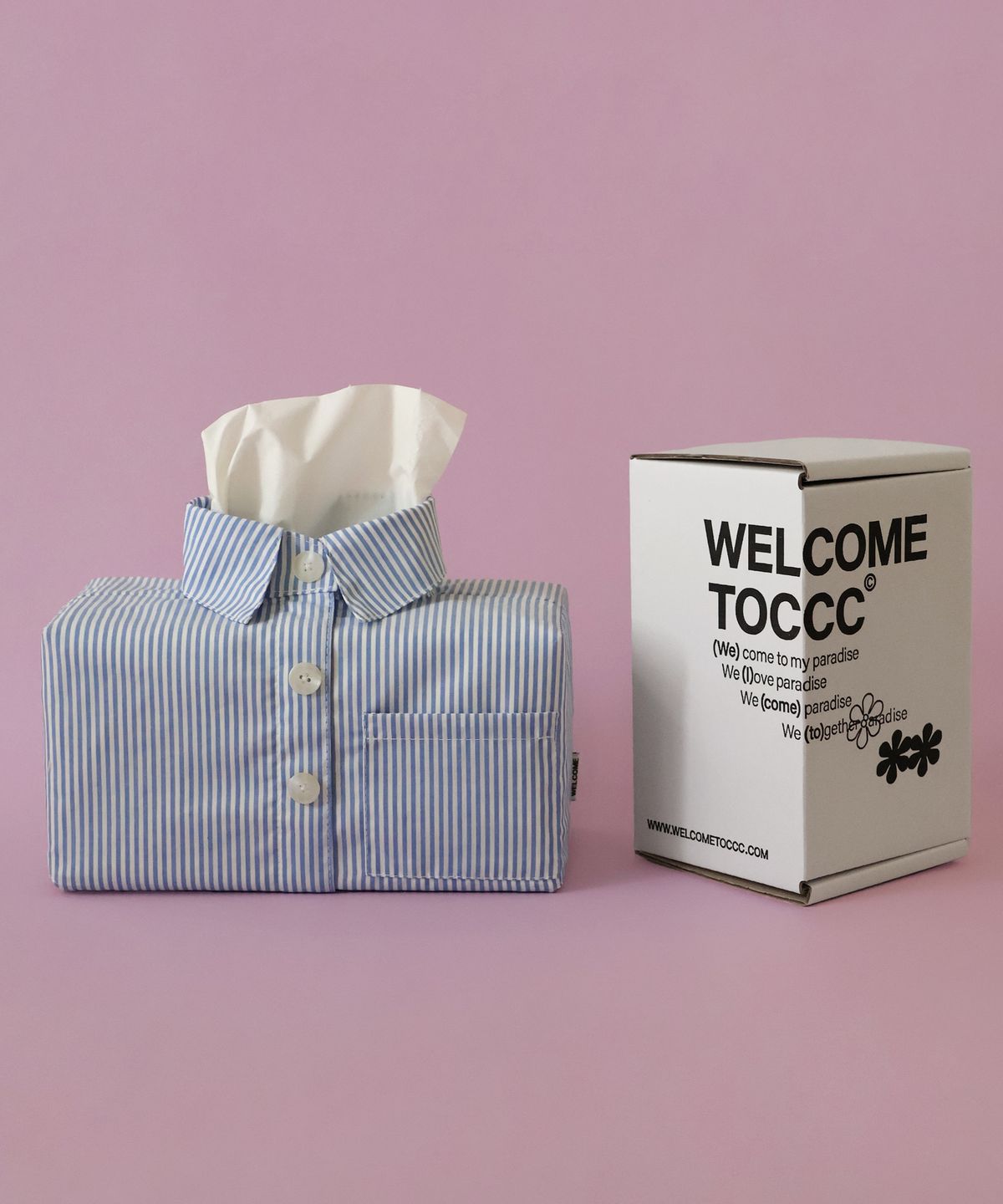 웰컴투씨씨씨(WELCOME TO CCC) Poket Shirt Tissue Case (Stripe)