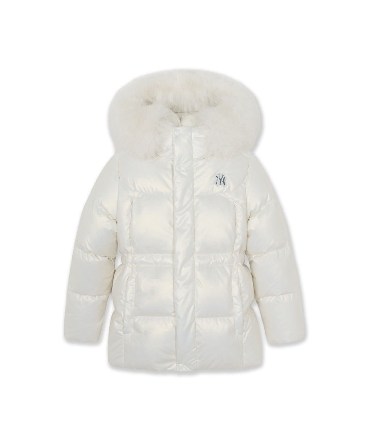 엠엘비 키즈(MLB KIDS) 스트릿 걸즈 프리즘 유로피안덕 미드다운 NY (Ivory)