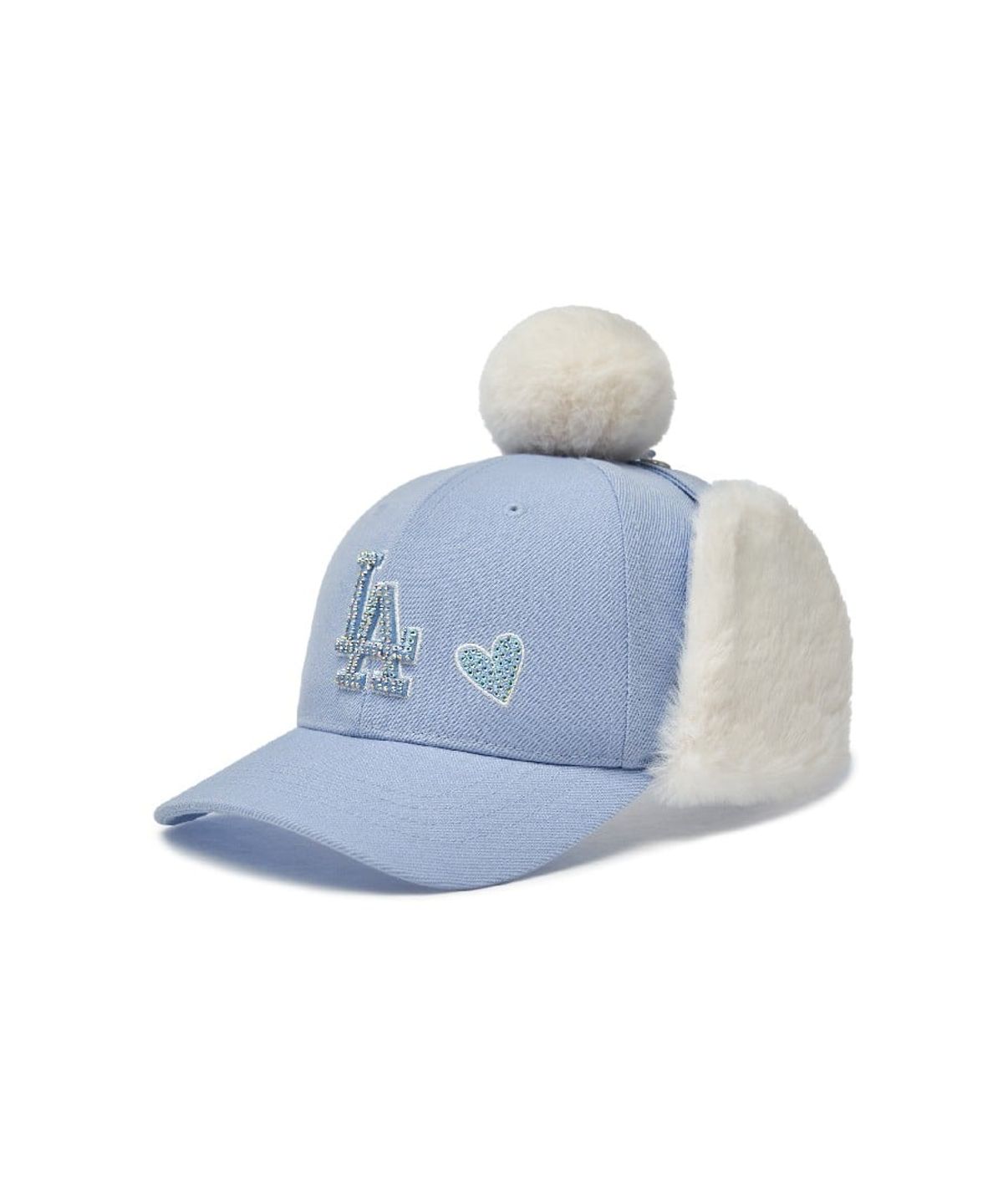 엠엘비 키즈(MLB KIDS) 여아 스톤 귀달이캡 LA (L.SKY BLUE)
