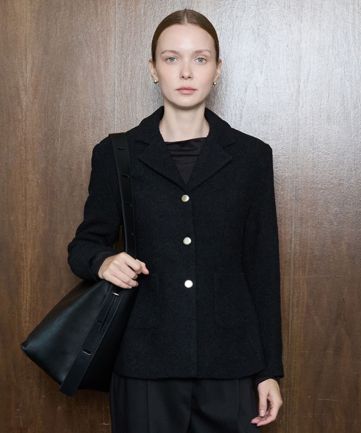 누토프(NUTOFFE) Poin Tweed Jacket_Black