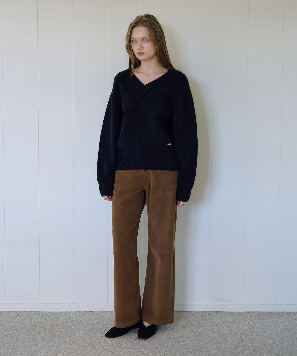 드헤베(DEHEVE) Signature Corduroy Pants [Brown]