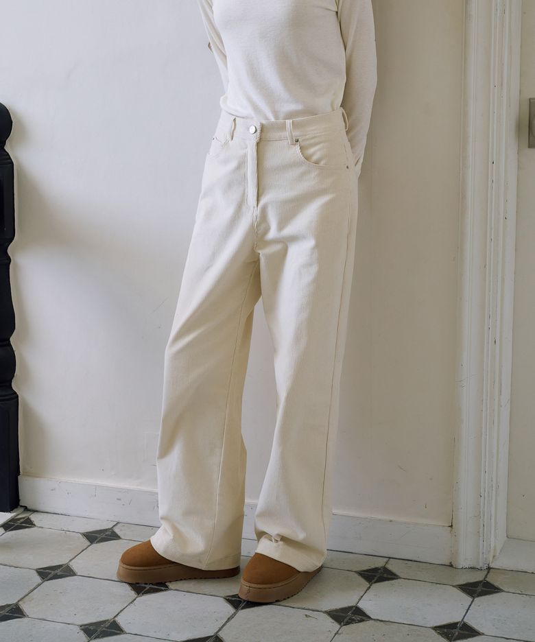 Signature Corduroy Pants [Ivory]