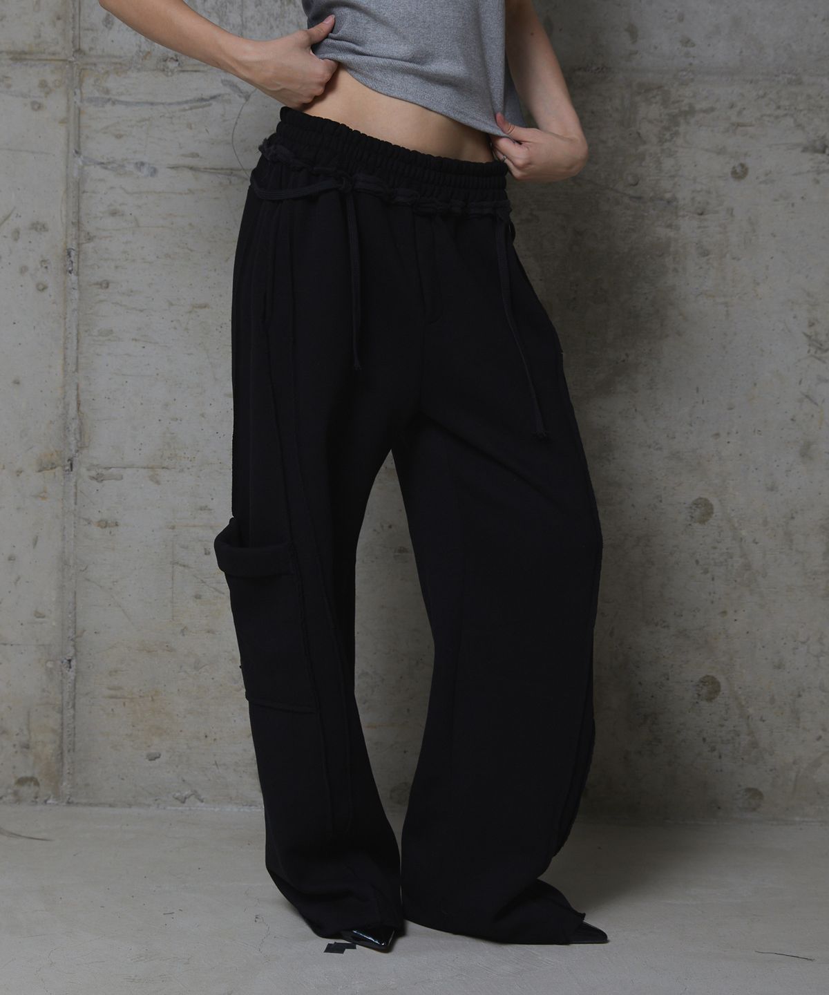 분트(VOONT) Utility Pocket Wide Pants (BLACK)