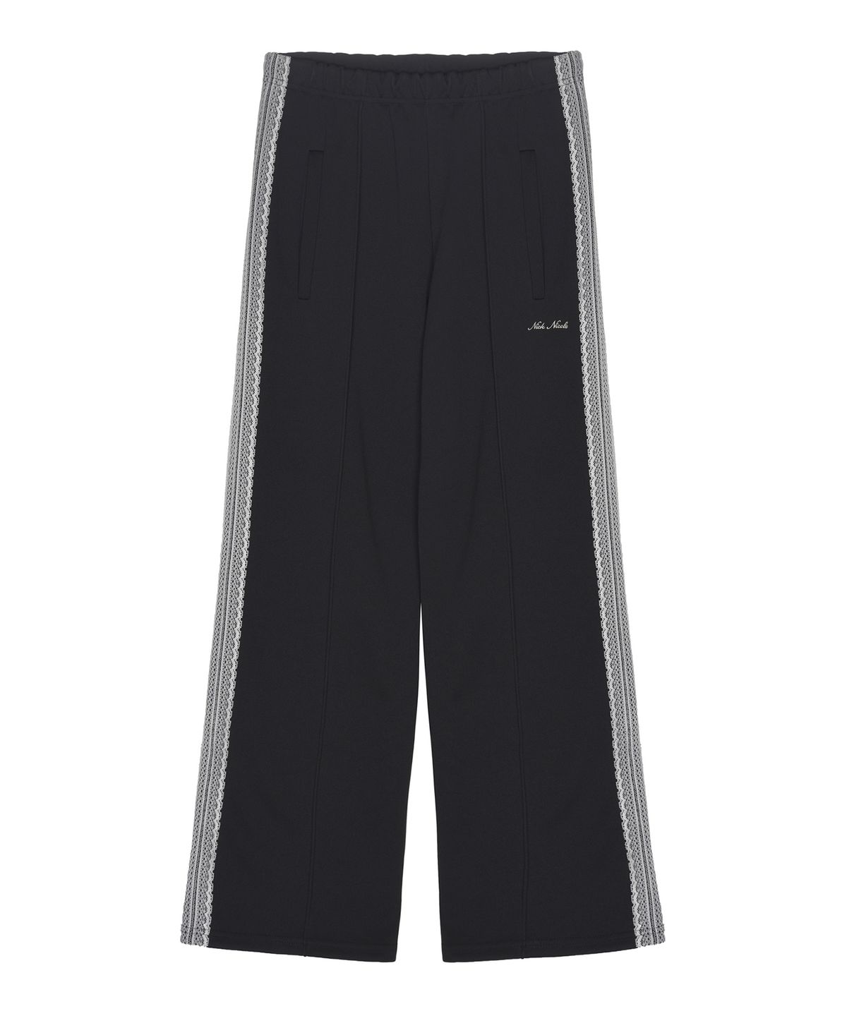 닉앤니콜(NICK&NICOLE) LACE LINE WIDE PANTS_CHARCOAL