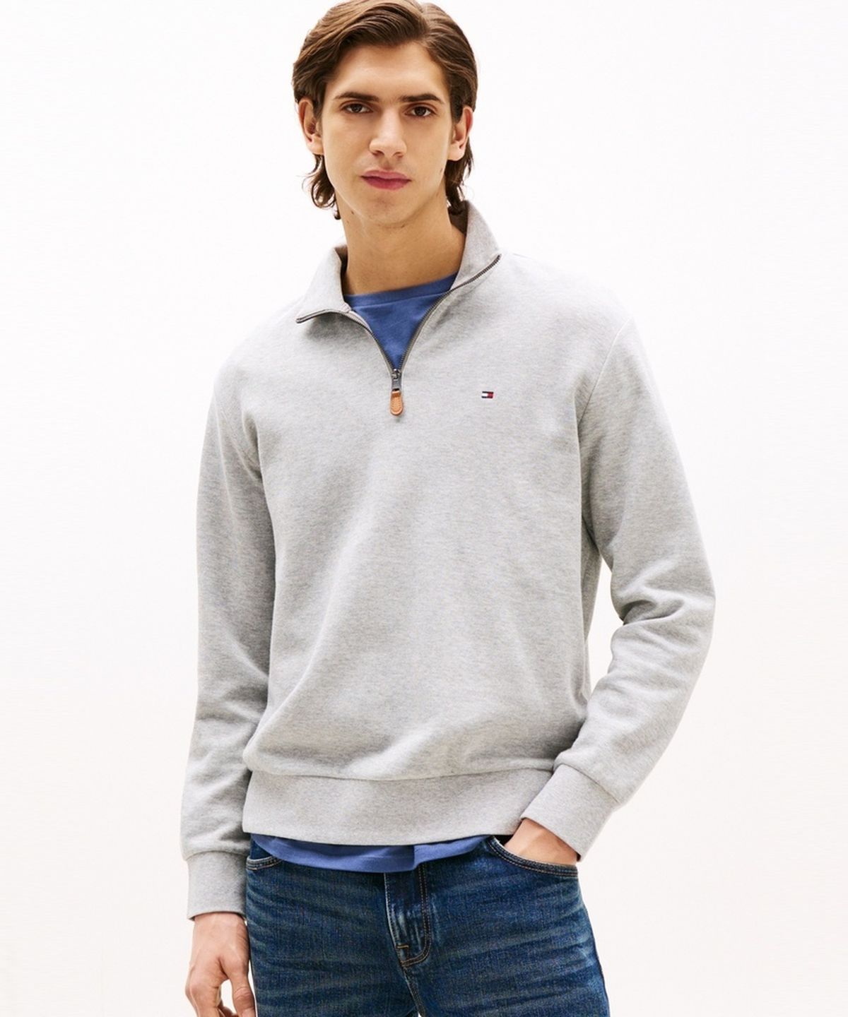 타미힐피거(TOMMY HILFIGER) 소프트 터치 1/4 집업 스웨트셔츠 (T12G6TPO080MT2P01)