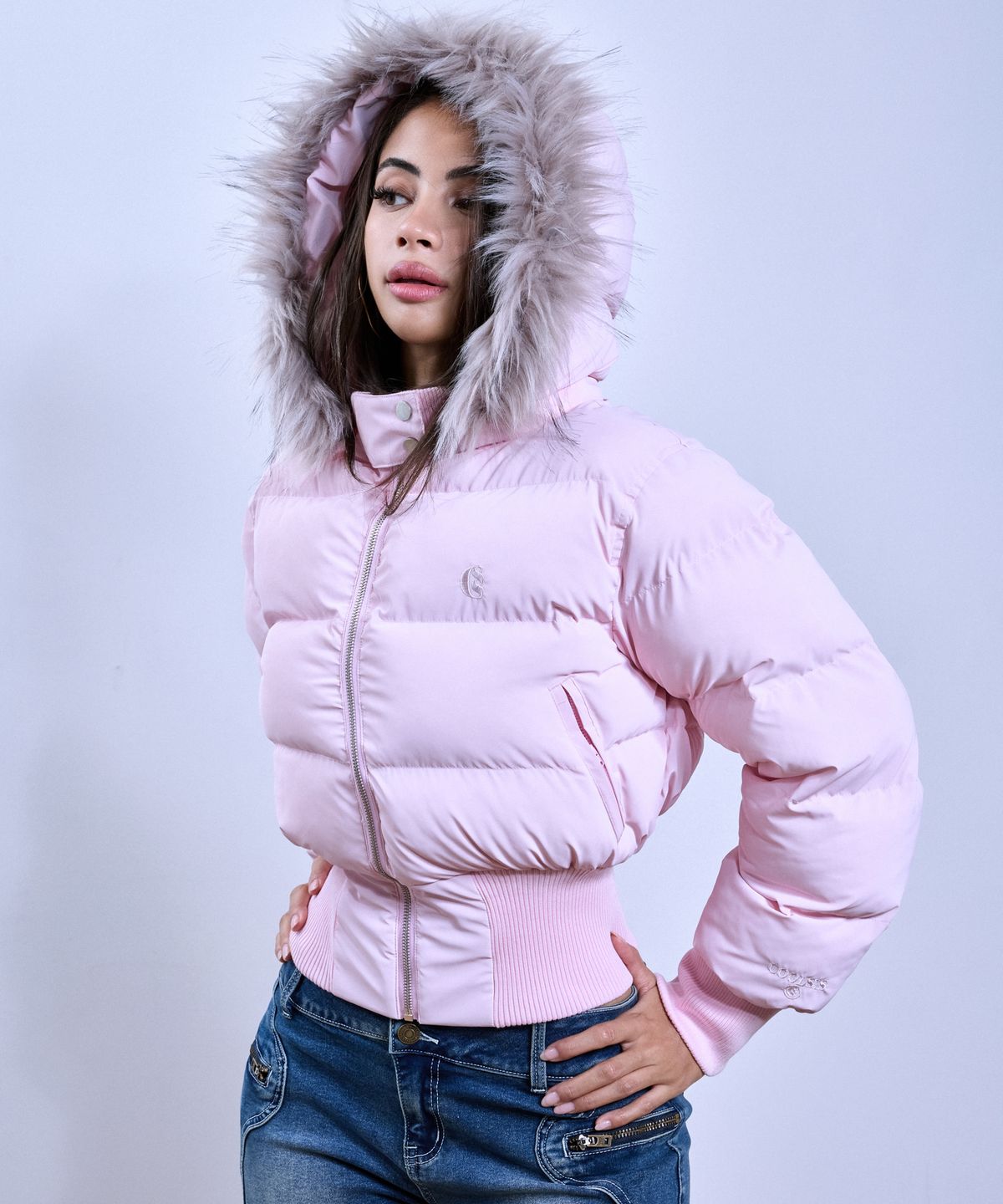 쿨시스(COOLSIS) CS 20s FUR PUFFER JACKET-021 (PINK)