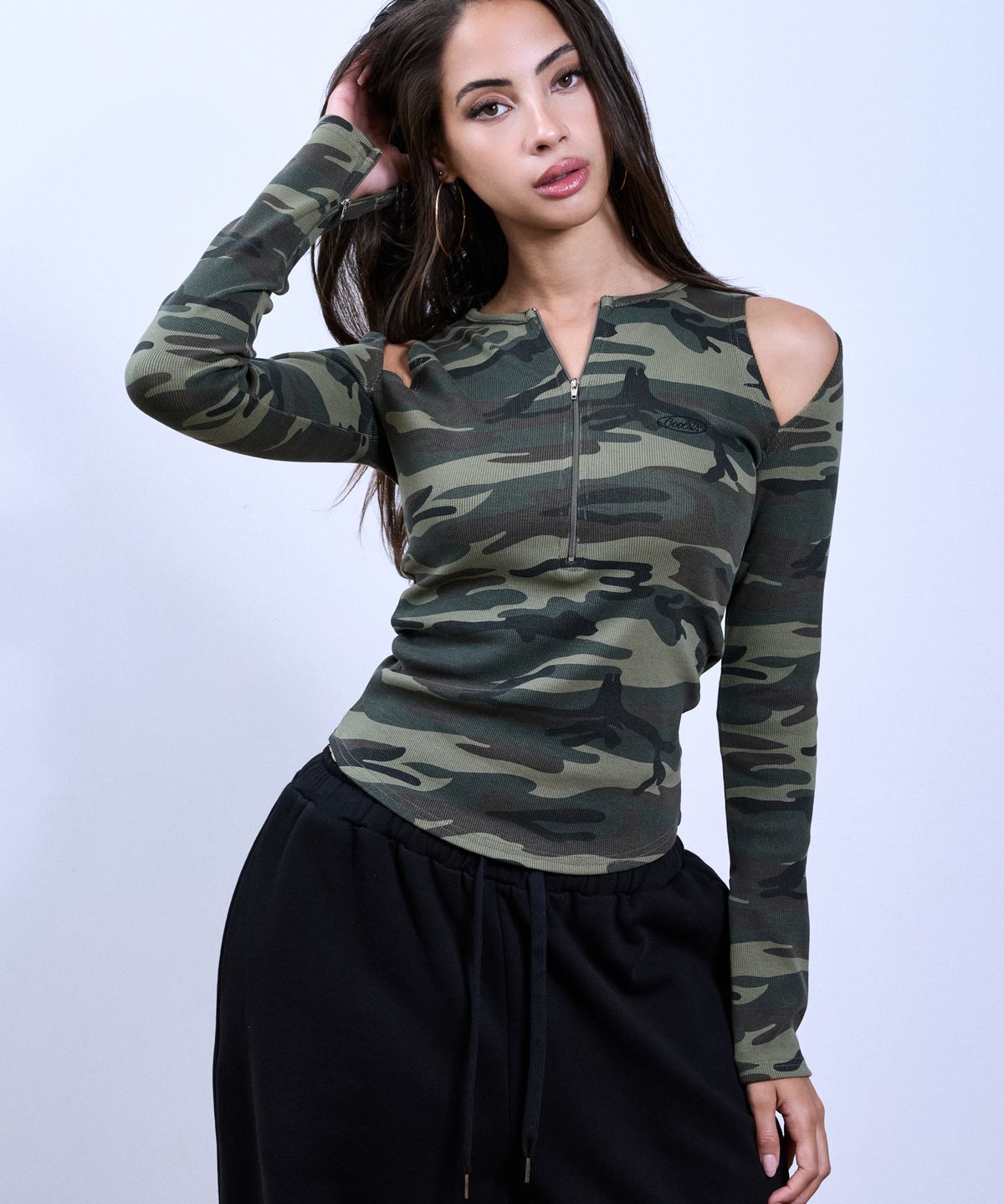 쿨시스(COOLSIS) CS RUSH SLICK ZIP TOP-080 (CAMO)