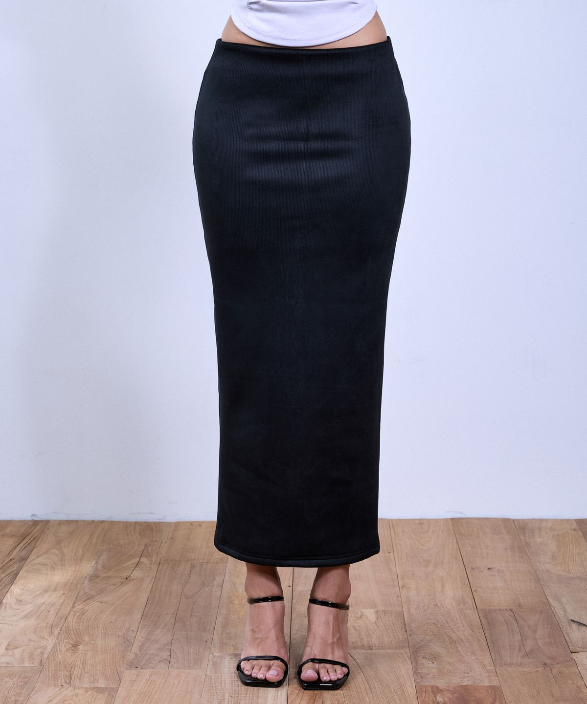 쿨시스(COOLSIS) CS CORDUROY LONG SKIRT-081 (BLACK)
