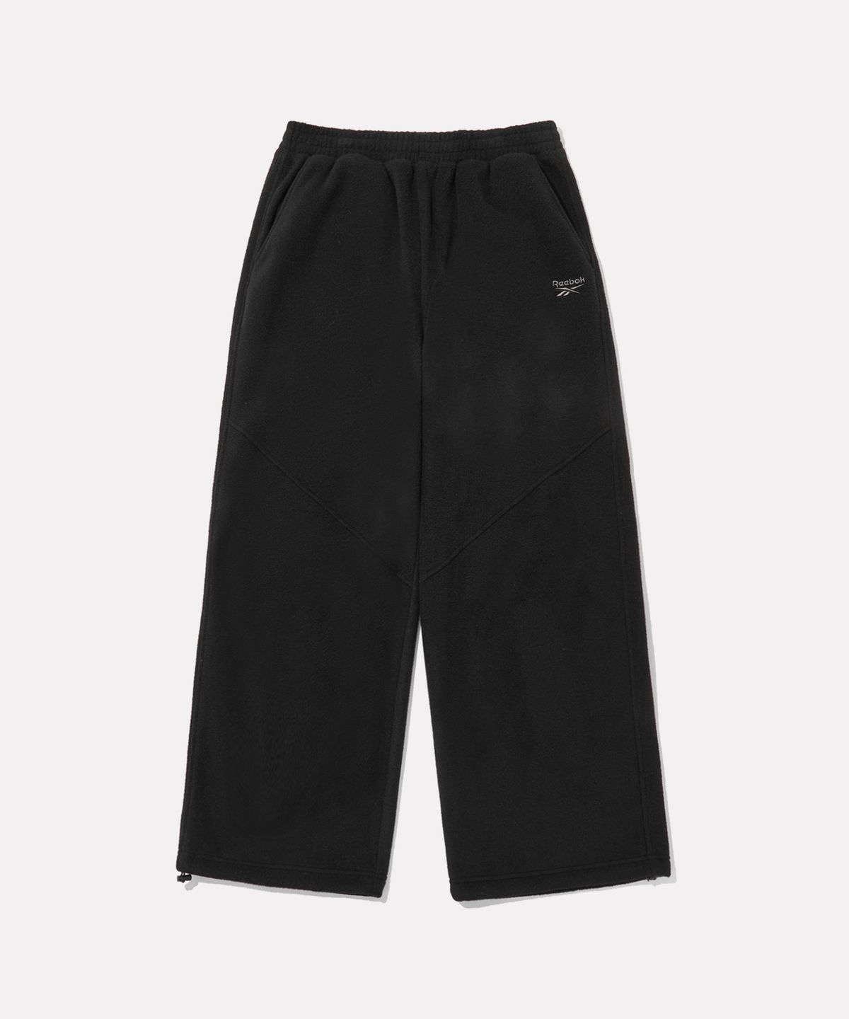 리복(REEBOK) 플리스 와이드 2WAY 팬츠 - 블랙