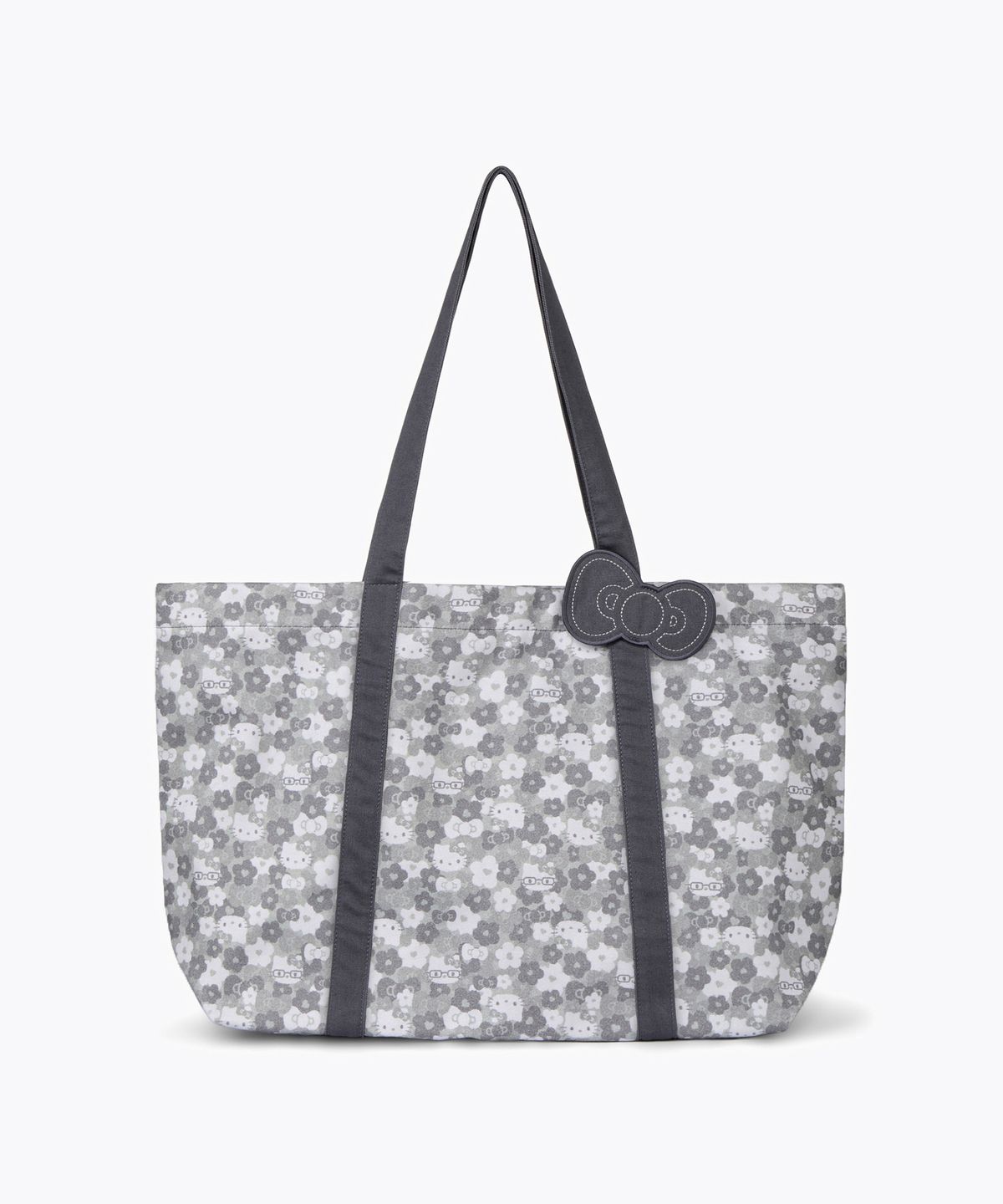 에이이에이이(AEAE) HELLO KITTY PATTERN BIG TOTE BAG [GREY]