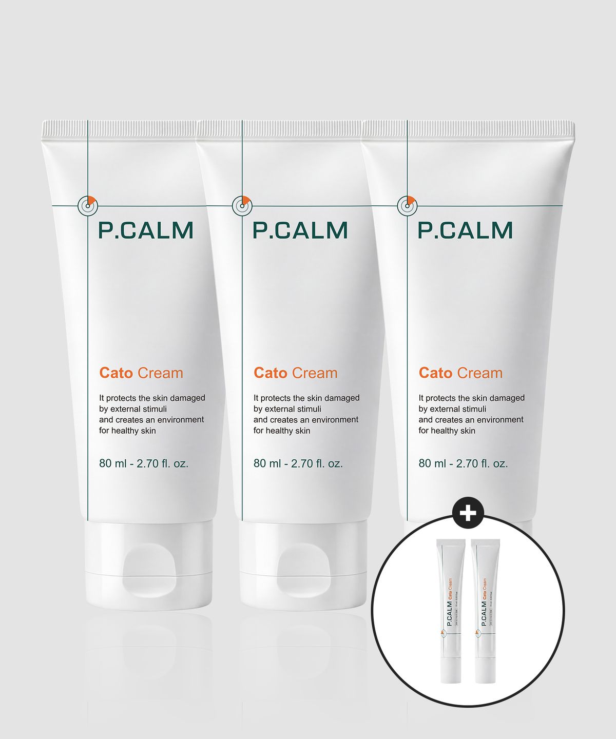 피캄(PCALM) 카토 크림 80ml 3개 (+ 15ml 2개 추가 증정)