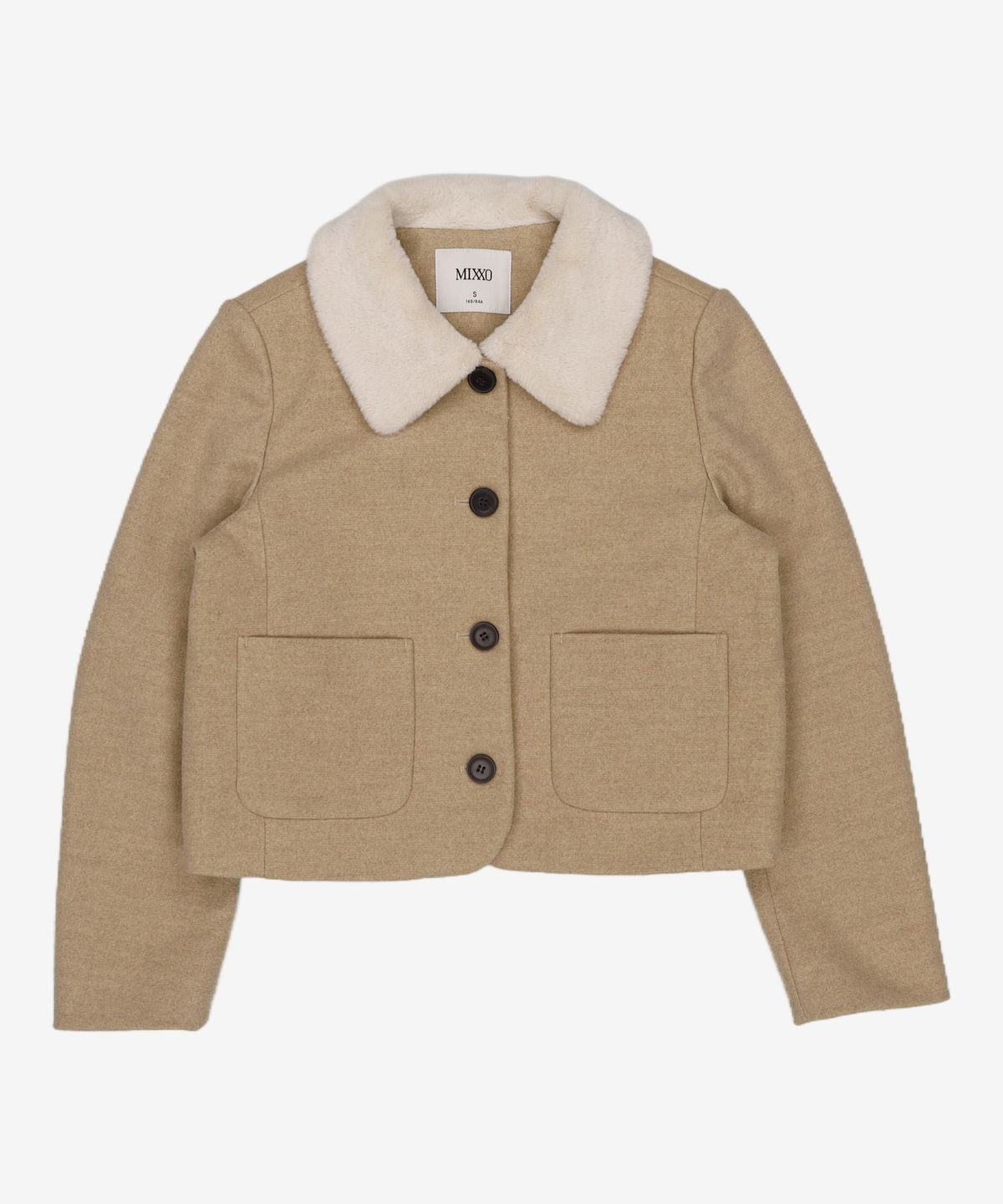 미쏘(MIXXO) 퍼카라 크롭 자켓_MIWJKE102G S