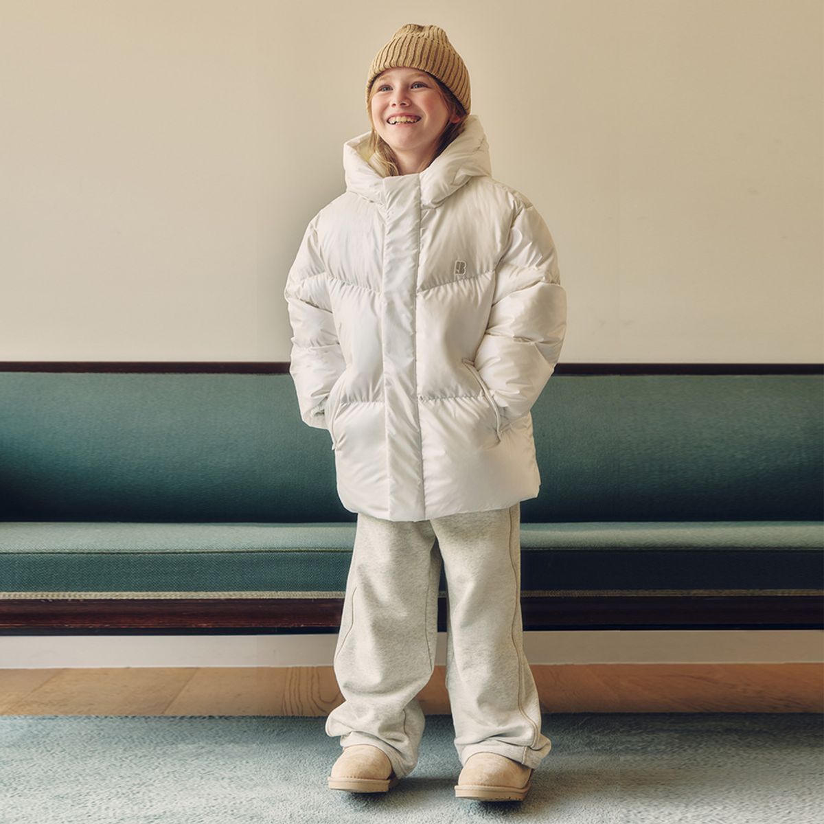 베네통키즈(BENETTONKIDS) 유니 미디 다운_QADJ02661IV