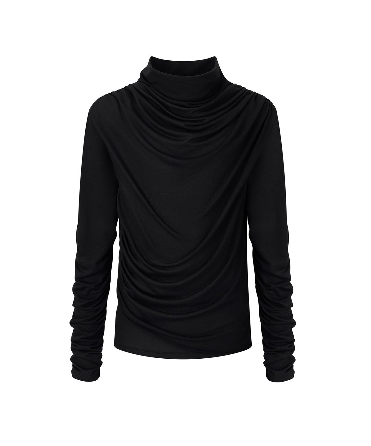 레씨토(LECYTO) Gathered Drape Long Sleeve_[Black]