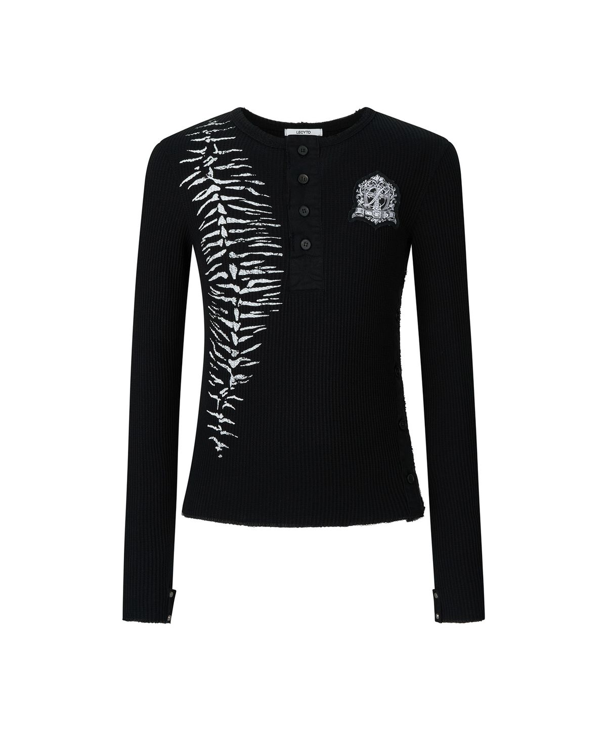 레씨토(LECYTO) Sacred Thorn Ribbed Top_[Black]