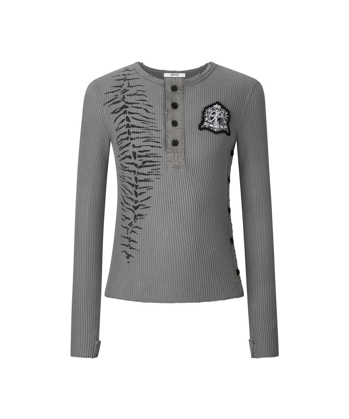 레씨토(LECYTO) Sacred Thorn Ribbed Top_[Khaki]