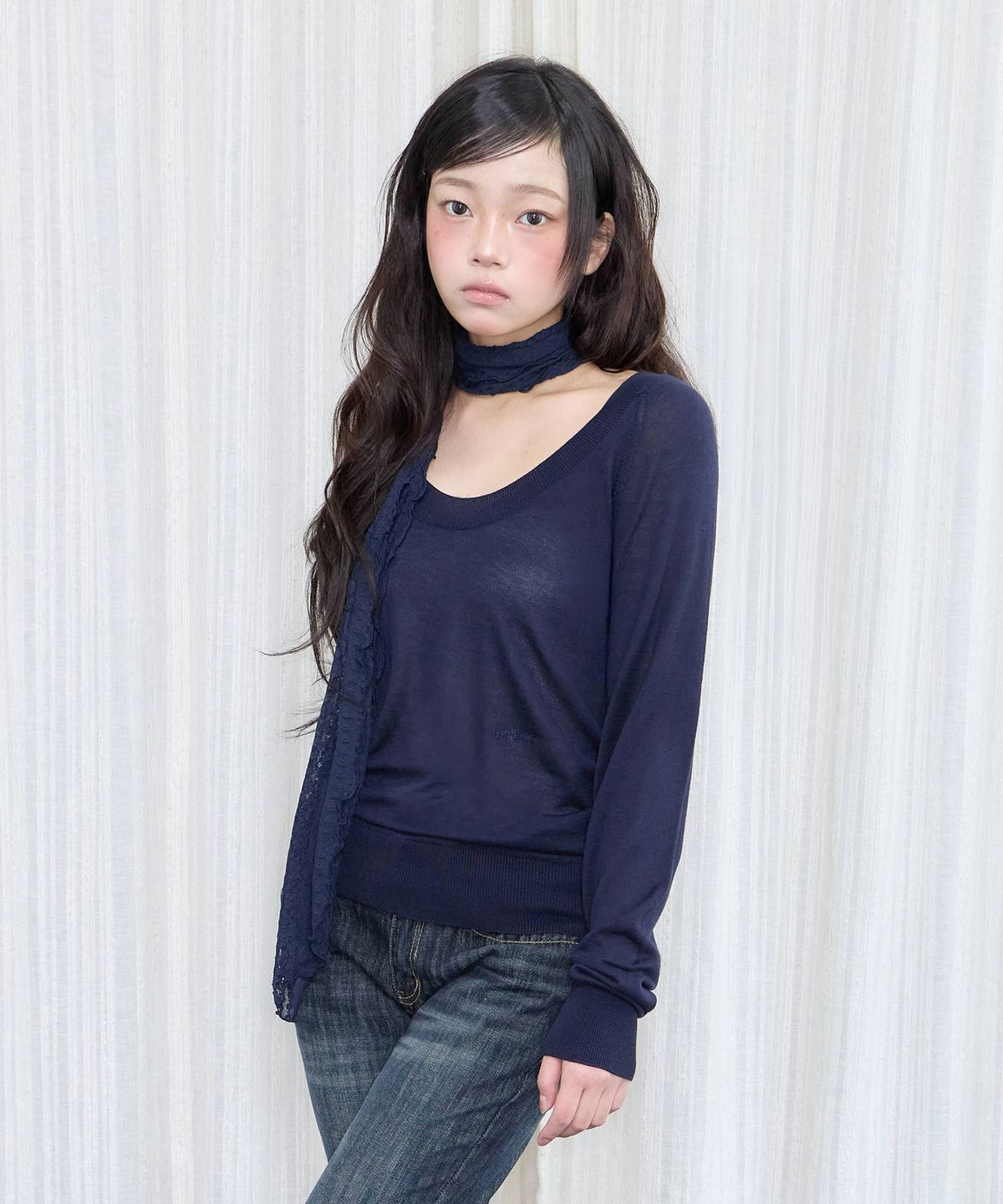 미레코(MIRECO) MELT BASIC KNIT NAVY