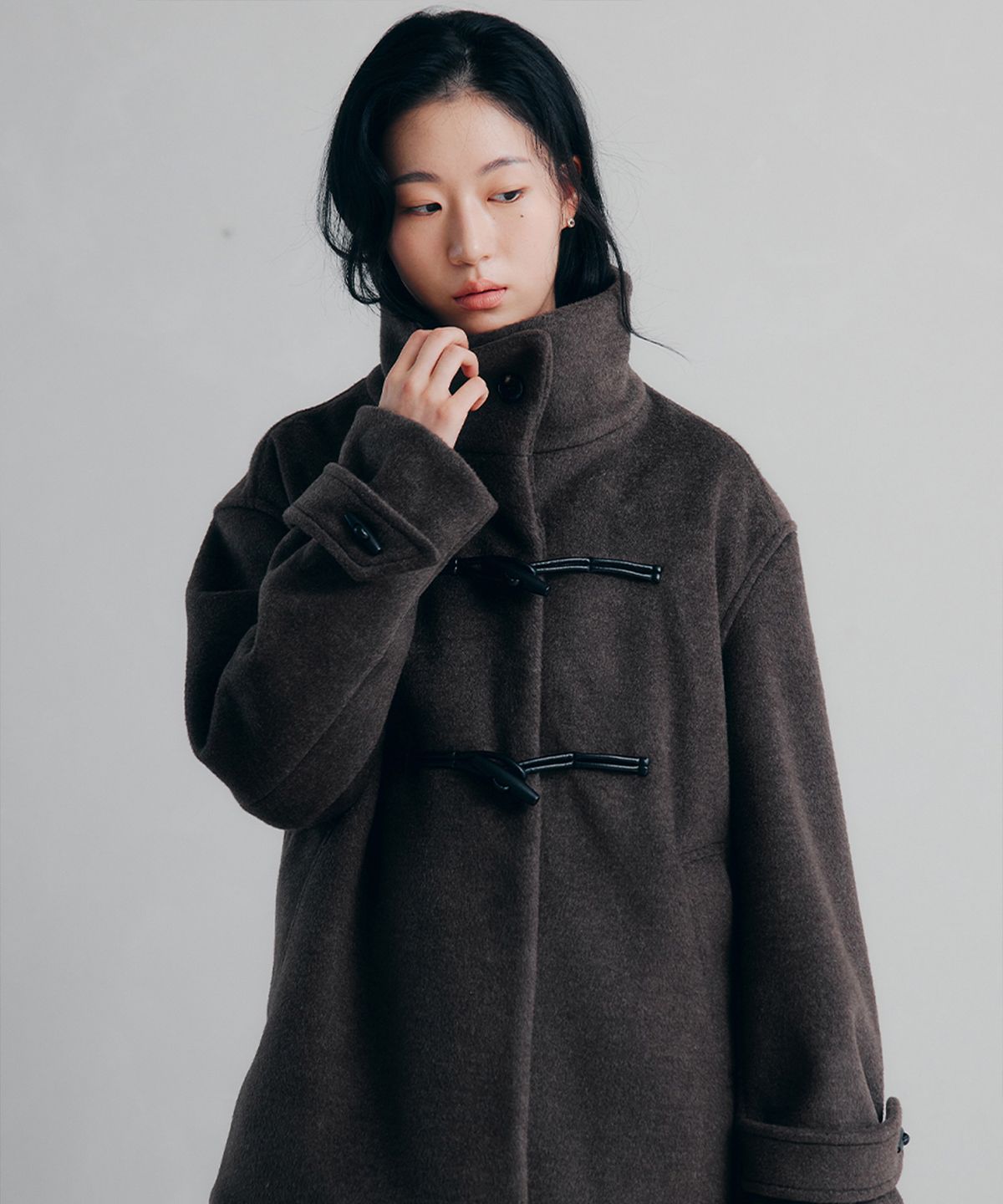 셉템버투웨니(SEPTEMBER TWENTIETH) Noren Wool Duffle Coat_Brown