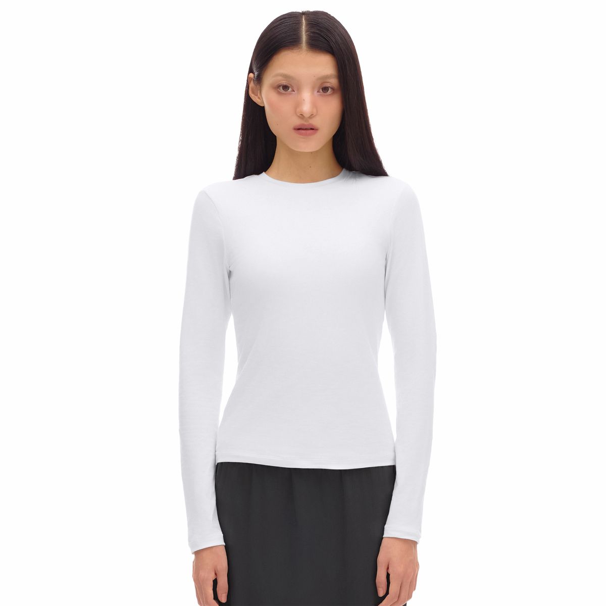 후포(HOOPOE) basic long sleeve bratop_Pure White