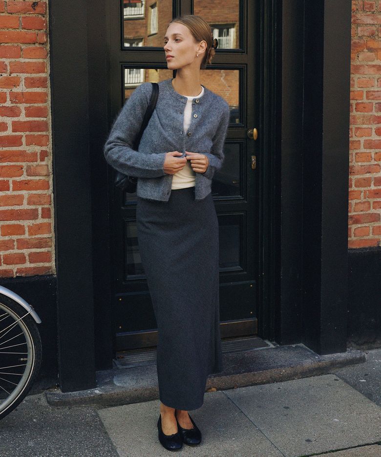 Wool Maxi Bias Skirt[LMBFWISK424]-2color