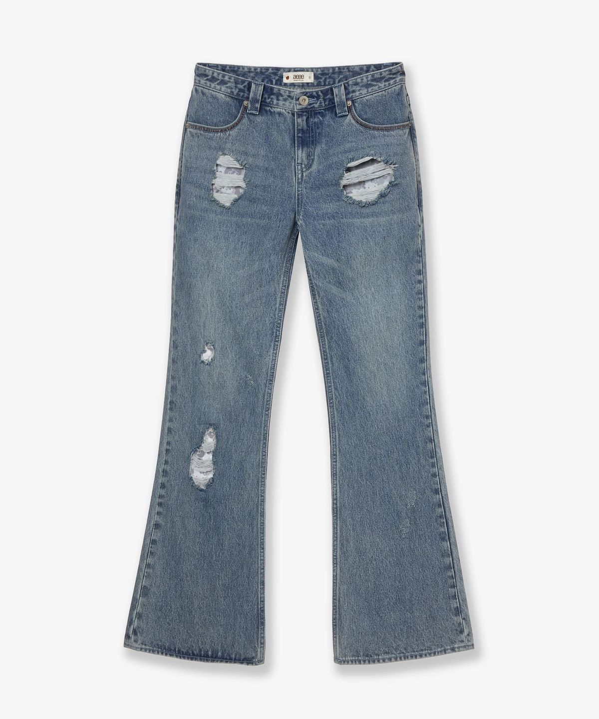 에이이에이이(AEAE) HELLO KITTY FLARE DENIM PANTS [BLUE]