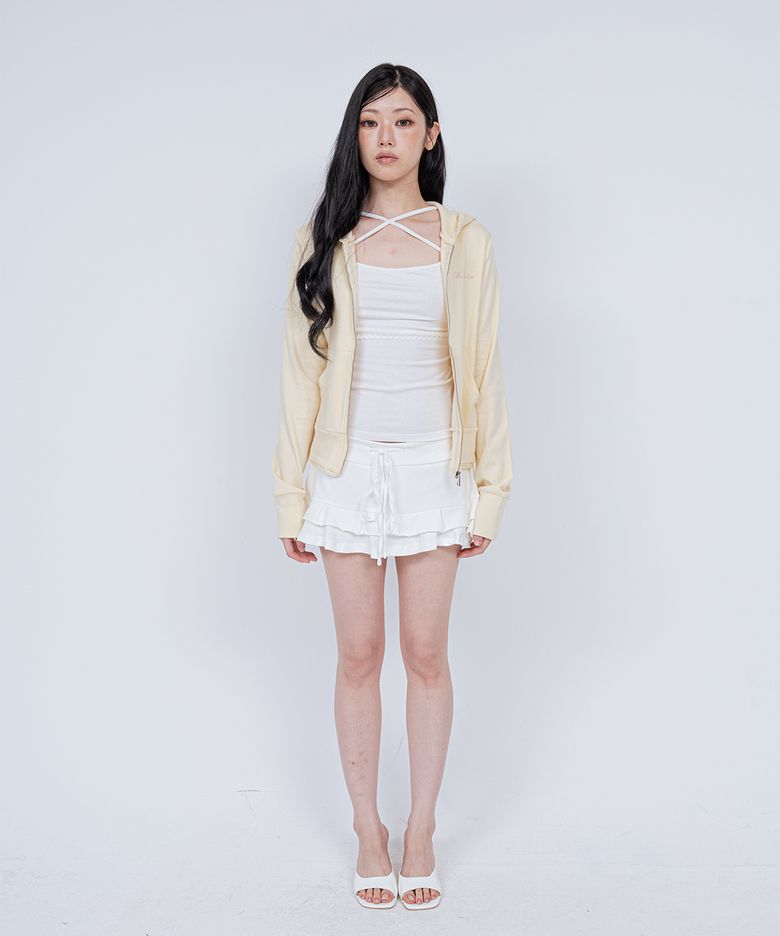 BELLA HOOD ZIP UP LEMON YELLOW