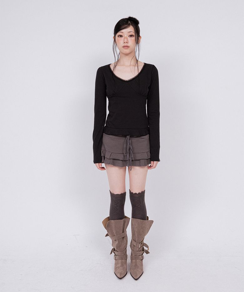 BELLA MINI SKIRT DARK GRAY