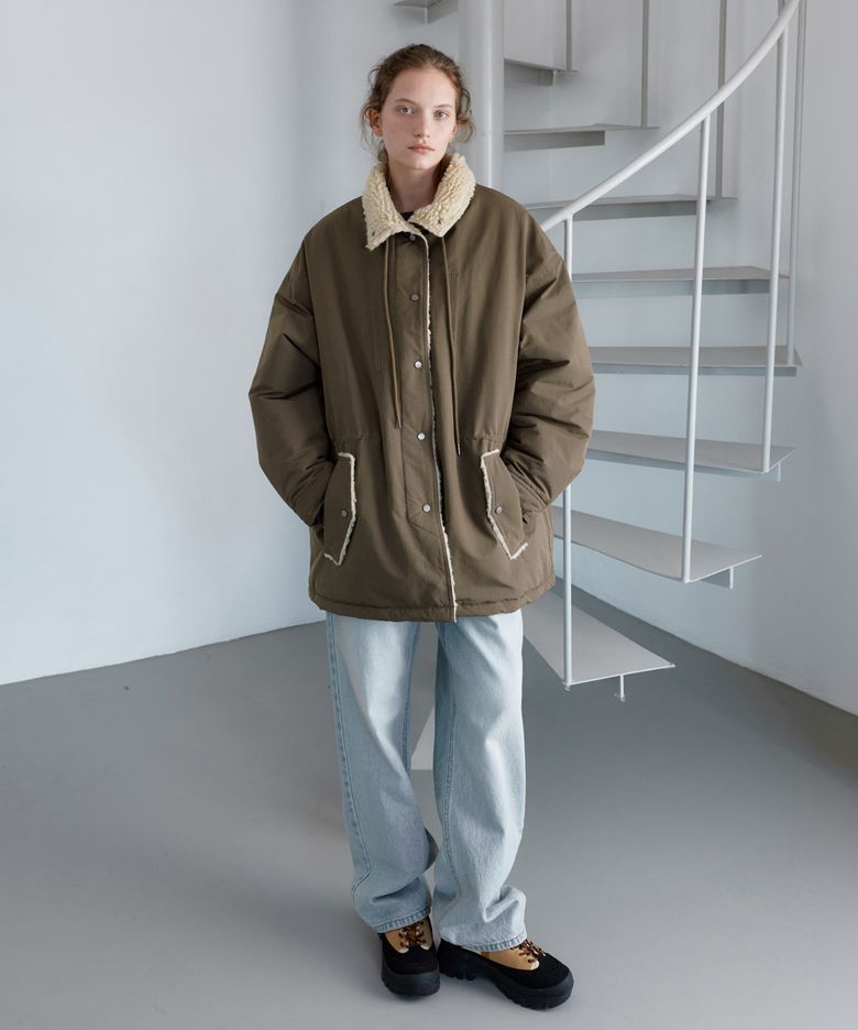 Shearing padded half jumper