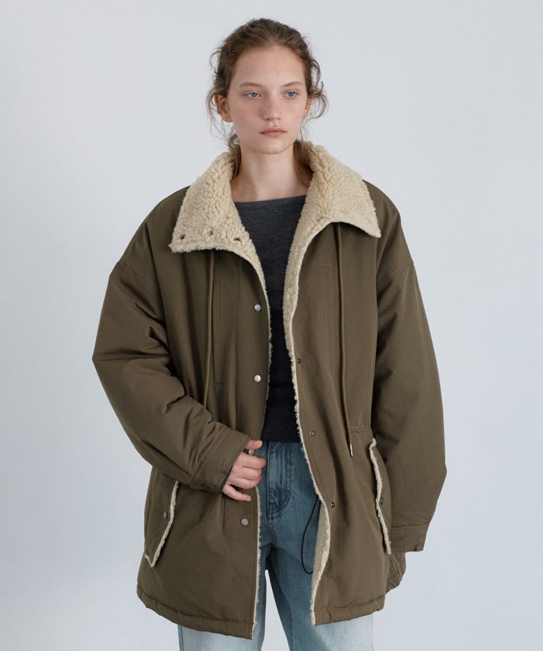 Shearing padded half jumper