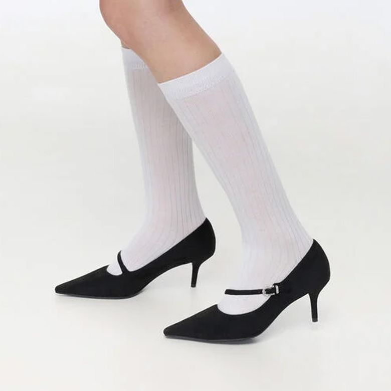 인조 스웨이드 비대칭 스트랩 펌프스 2colors CK1-60361641