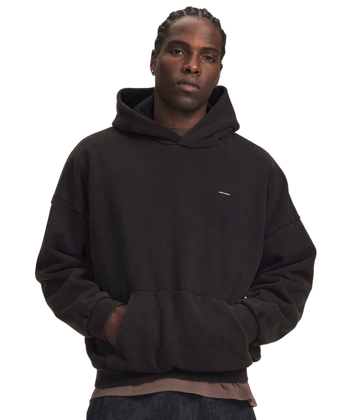 언더아머(UNDERARMOUR) 아이콘 헤비웨이트 플리스 워시드 후디 6014445-008
