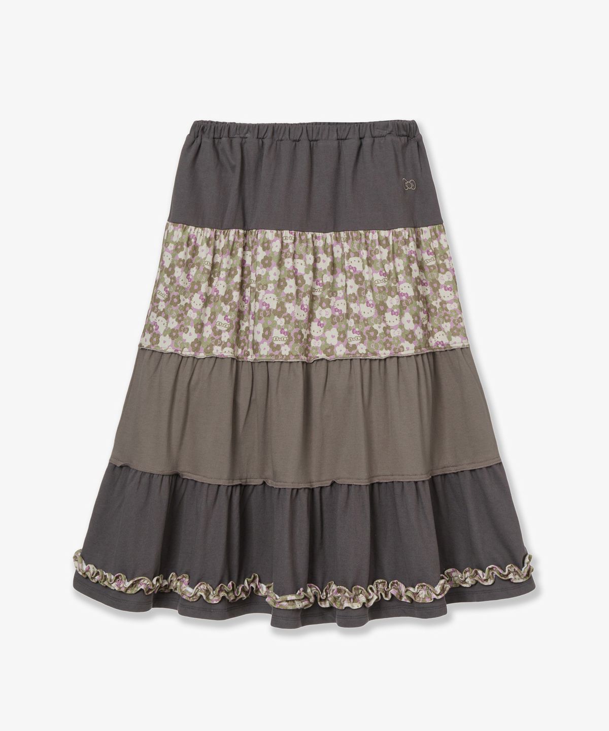 에이이에이이(AEAE) HELLO KITTY TIERED FRILL SKIRT [BROWN]