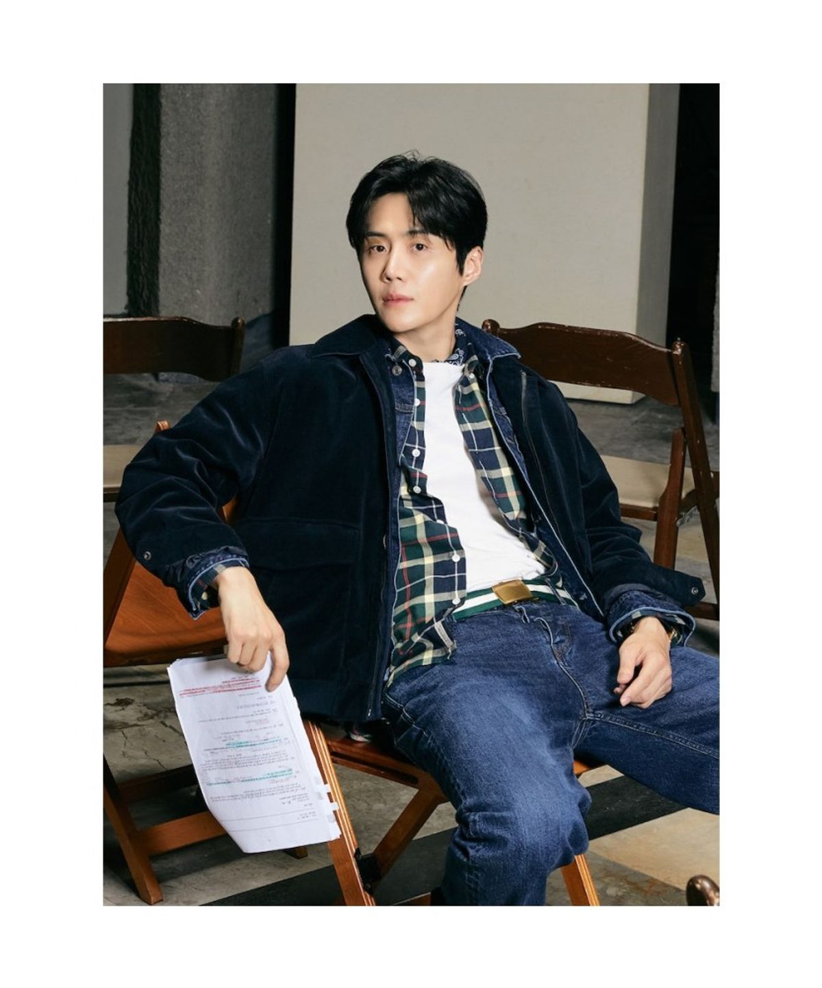 빈폴 멘(BEANPOLE MEN) [Essential] 브러쉬드 뉴 헤릿 체크 셔츠  그린