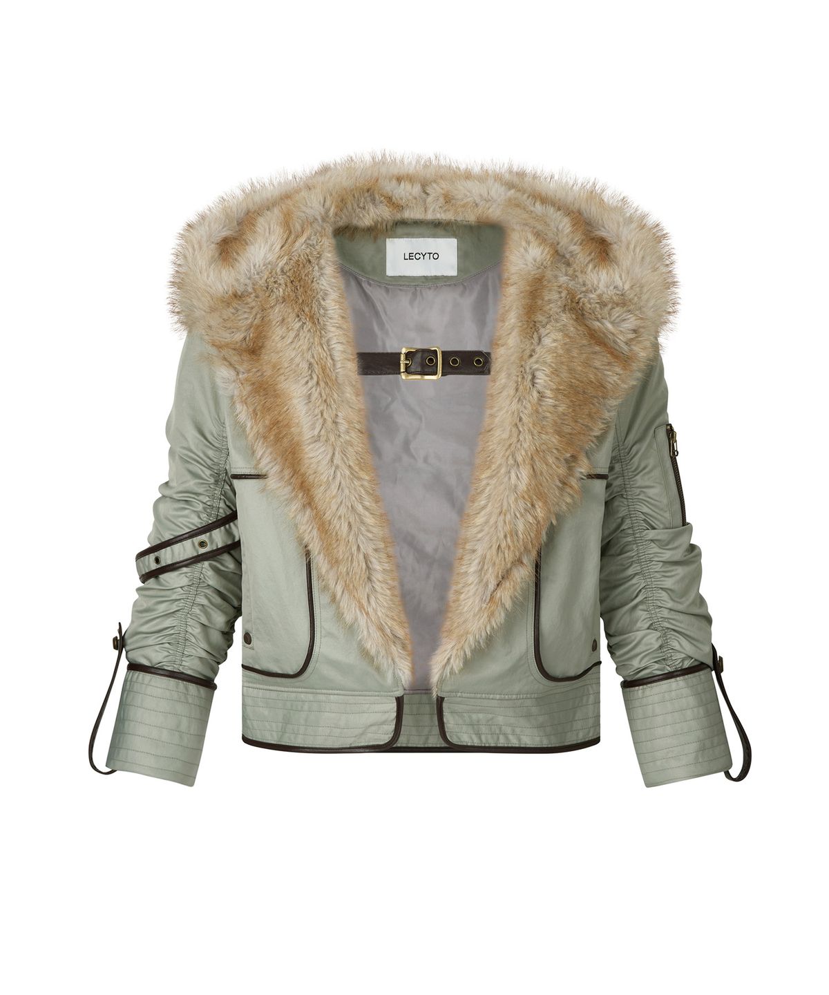 레씨토(LECYTO) Fur Flight Jacket_[L.Khaki]