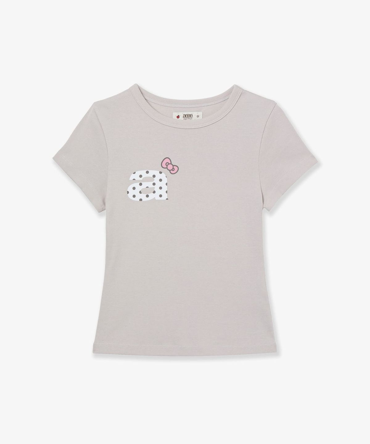 에이이에이이(AEAE) HELLO KITTY DOT SMALL LETTER TEE [ASH]
