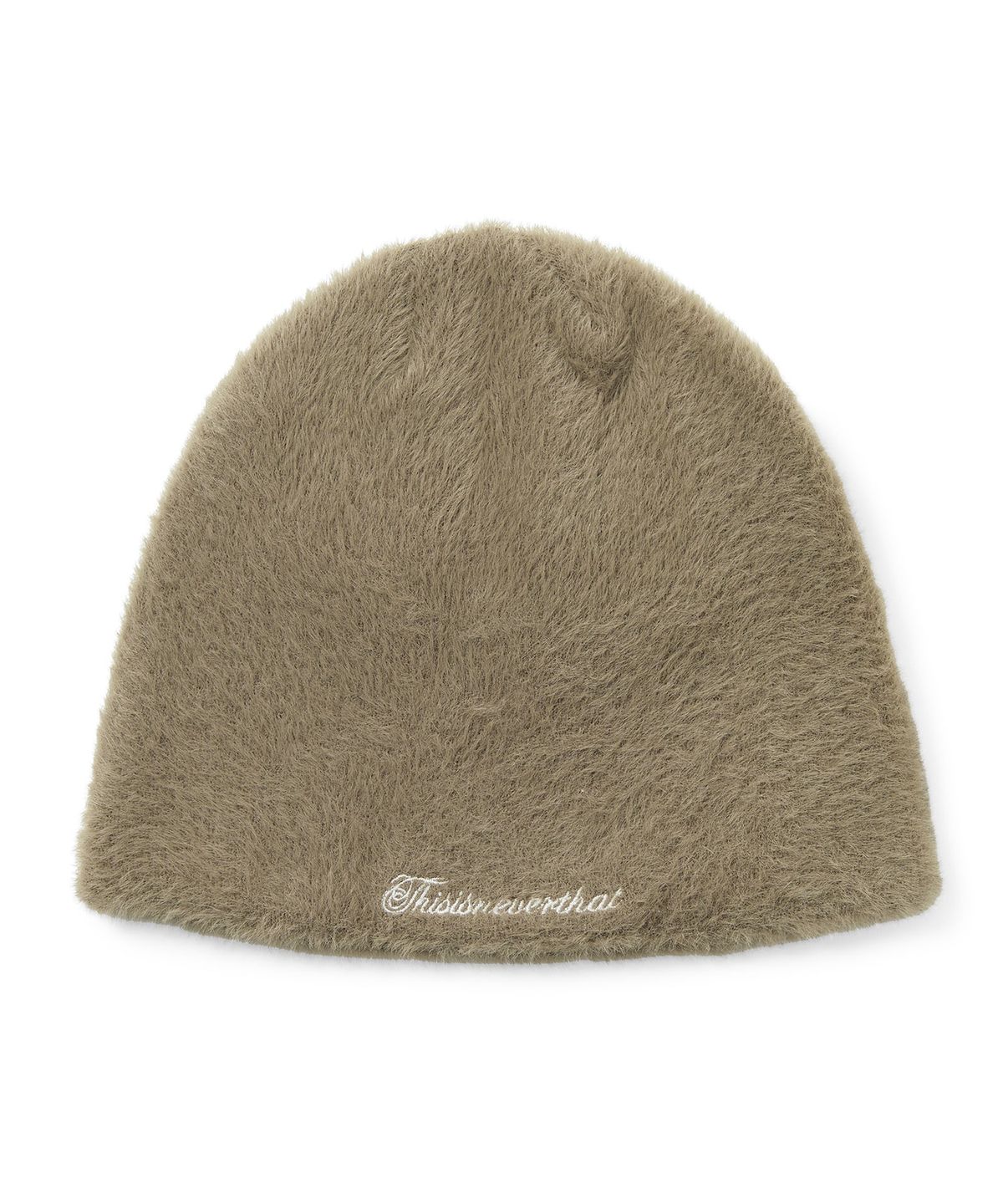 디스이즈네버댓(THISISNEVERTHAT) Shaggy No Cuff Beanie Light Khaki