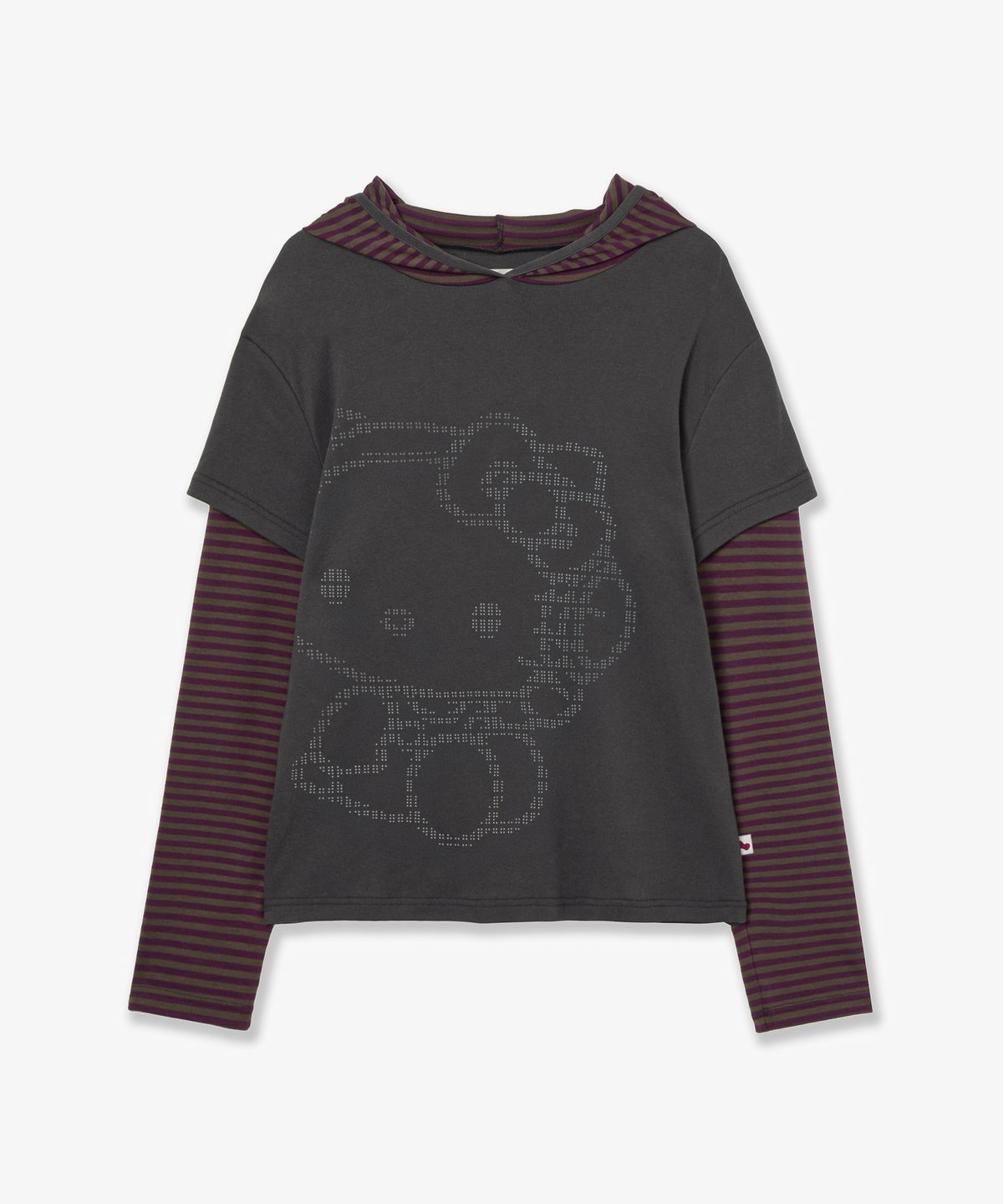 에이이에이이(AEAE) HELLO KITTY LAYERED HOODIE [PURPLE]