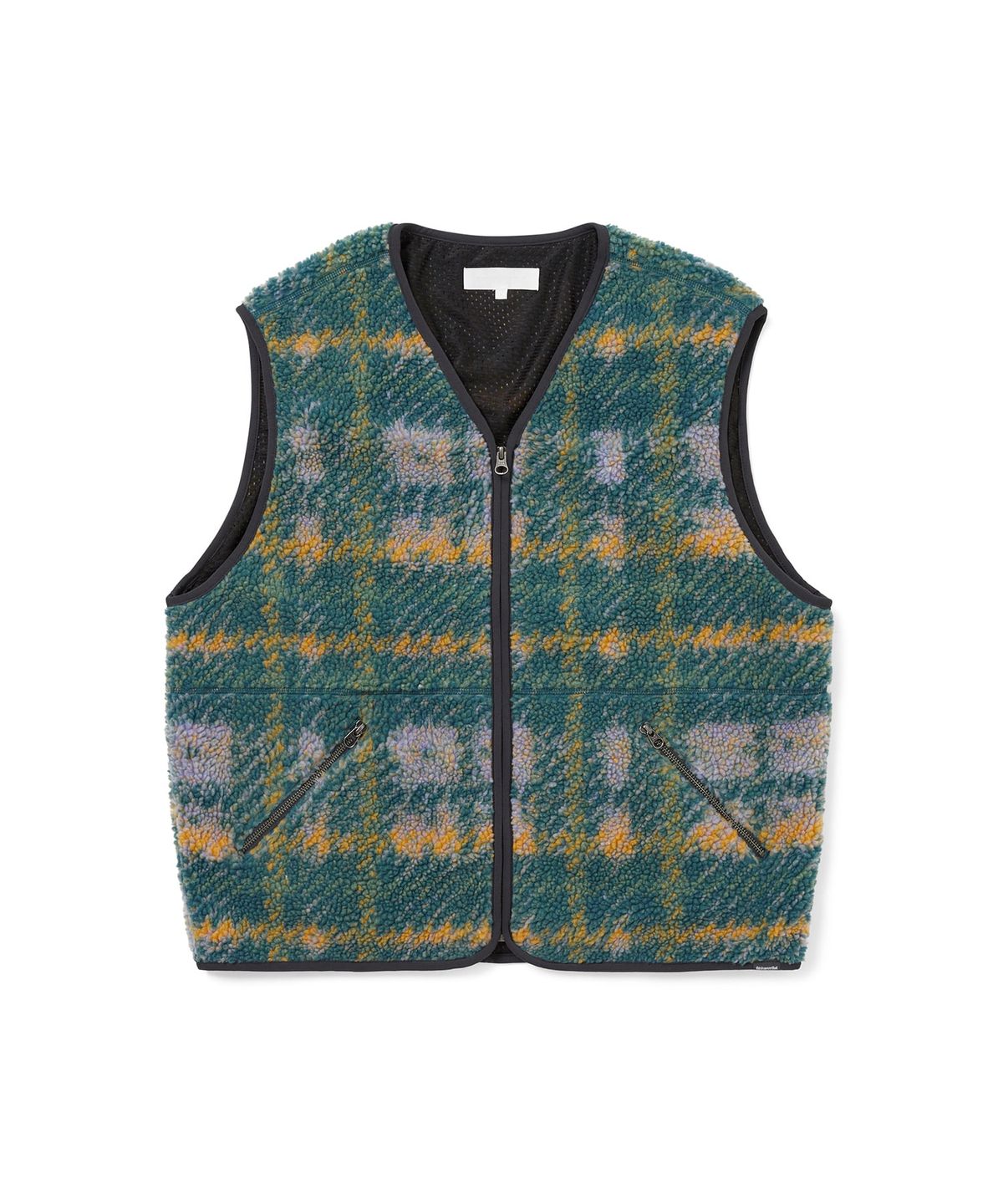디스이즈네버댓(THISISNEVERTHAT) Fleece Check Vest Lavender