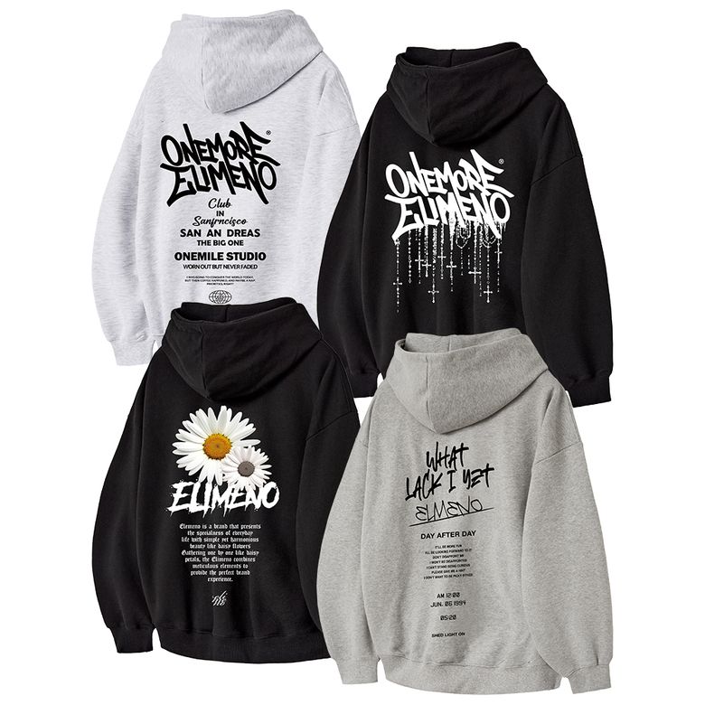 [SET] EL 시그니처 4종 후드티셔츠 2PACK