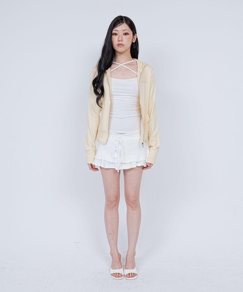 DOUBLE STRAP CROSS TANK WHITE