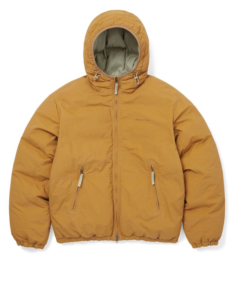 Washed Down Puffer Jacket Orange