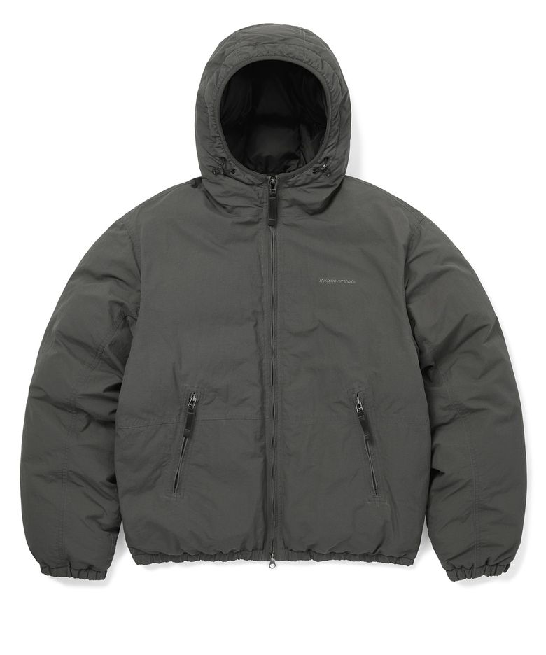Washed Down Puffer Jacket Charcoal