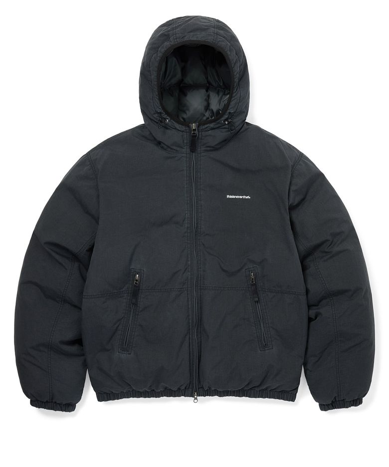 Washed Down Puffer Jacket Black