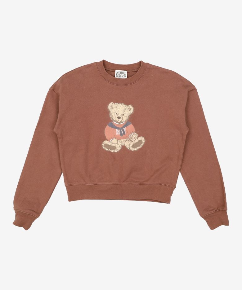 W DOODLE BEAR CROP SWEATSHIRT S