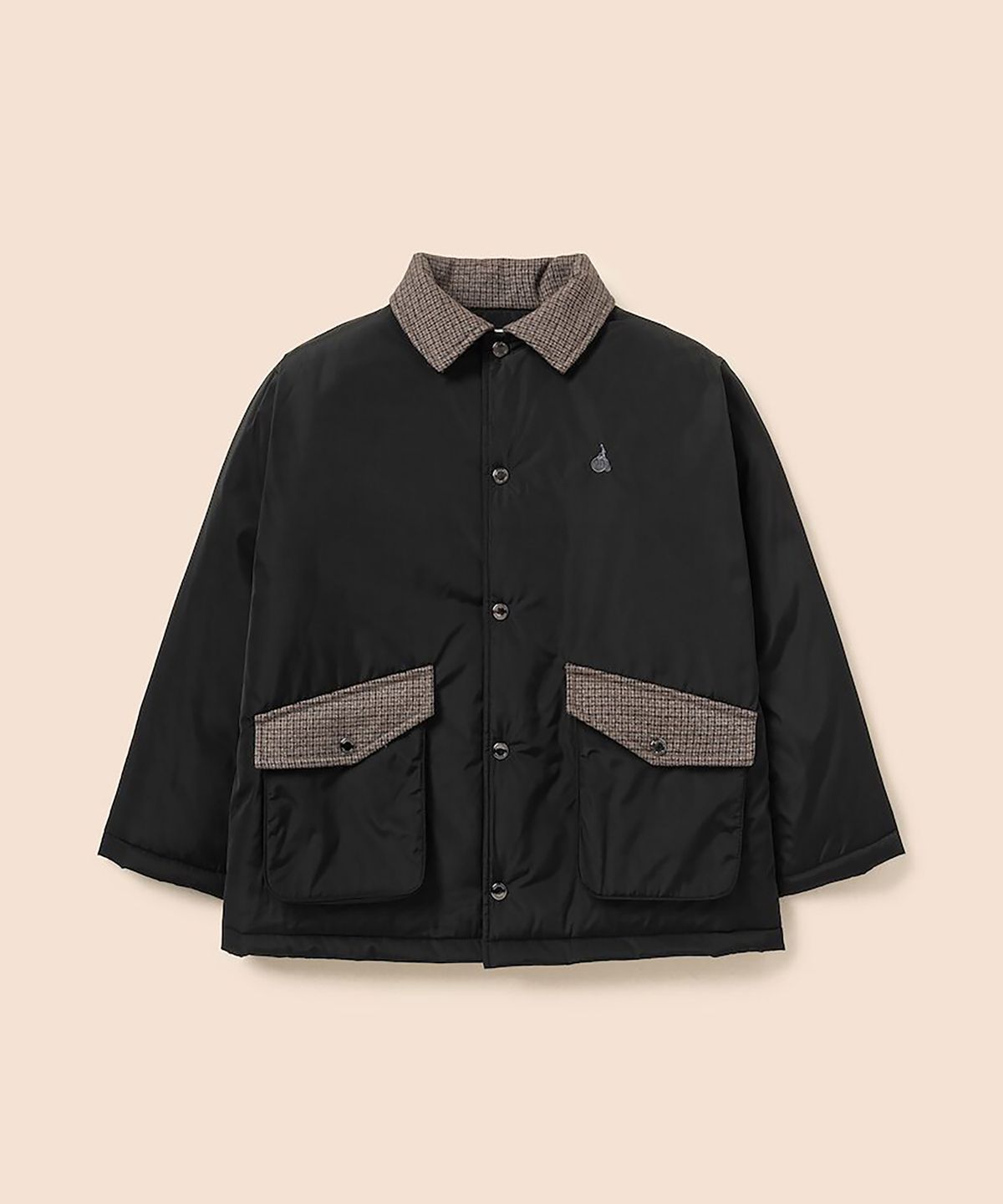 빈폴 키즈(BEANPOLE KIDS) 클래식 건클럽 체크 포인트 재킷형 패딩 점퍼  블랙 (BI6938U045)